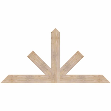 Ekena Millwork Saratoga Smooth Timber Gable Bracket, Douglas Fir, 72"W x 36"H x 1 1/2"D x 5 1/2"F, 12/12 Pitch GBW072X36X0206SAR00SDF